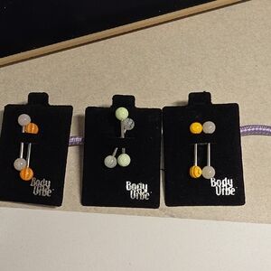 Body Vibe Barbell Earrings Set